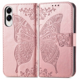 Fodral Samsung Galaxy S25 5g Edge Barock Fjäril Med Handledsrem