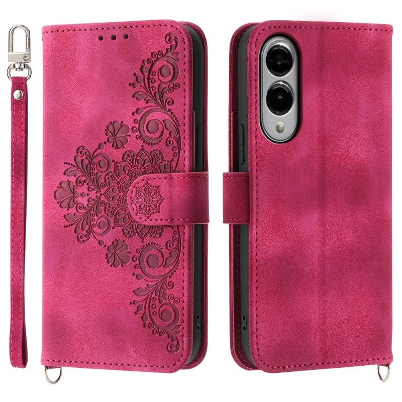 Fodral Samsung Galaxy S25 5g Edge Blommönster Och Remmar