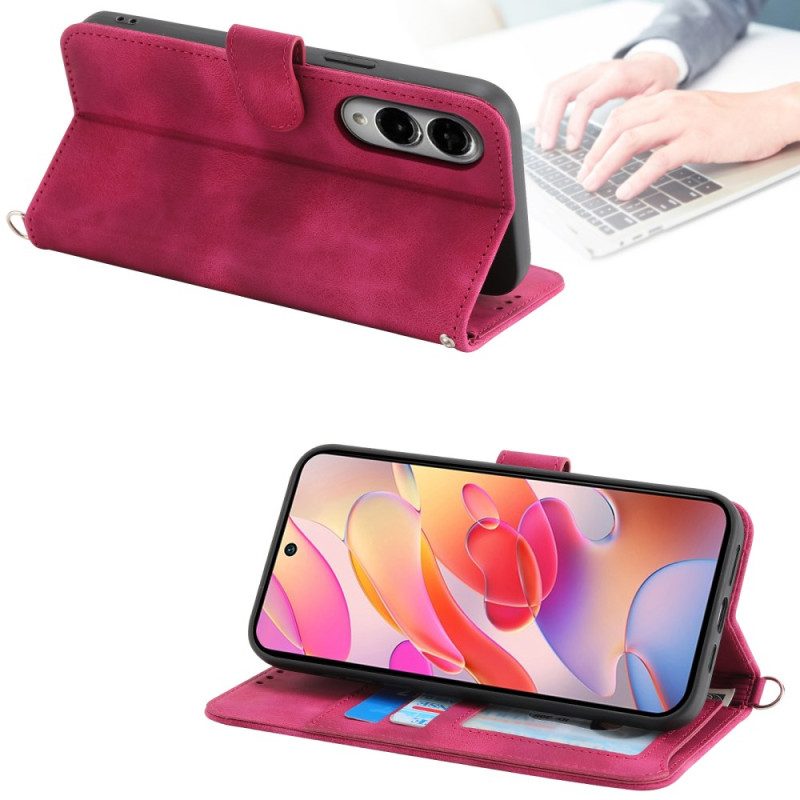 Fodral Samsung Galaxy S25 5g Edge Blommönster Och Remmar