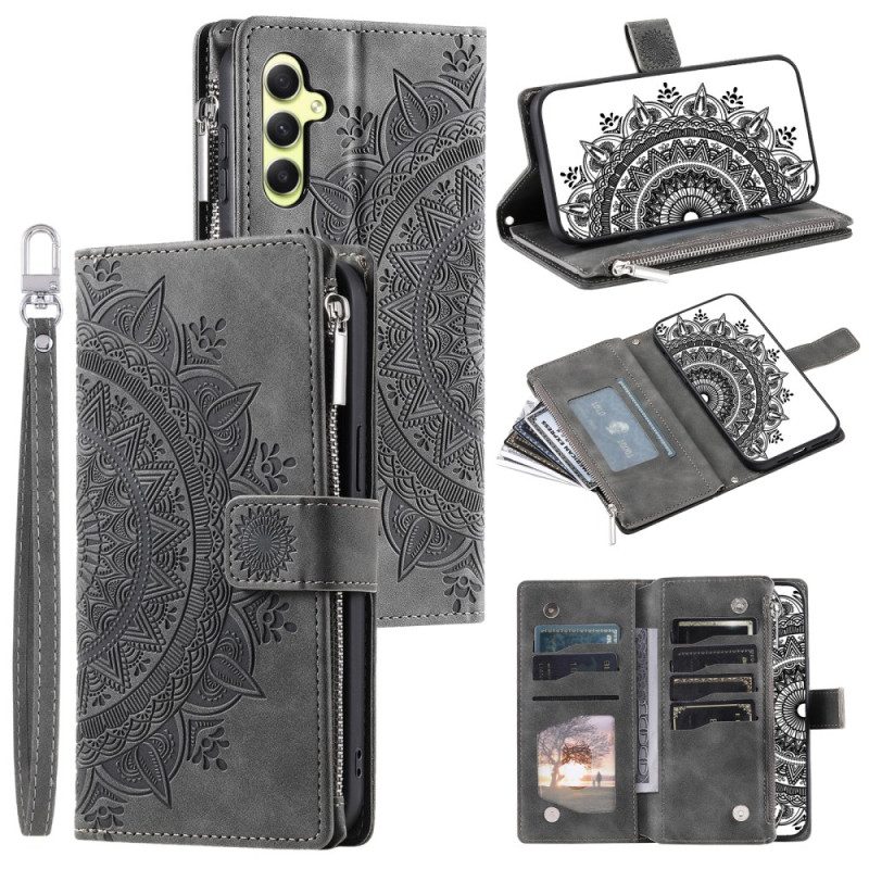 Fodral Samsung Galaxy S25 5g Plånbok Med Mandala-mockaeffekt