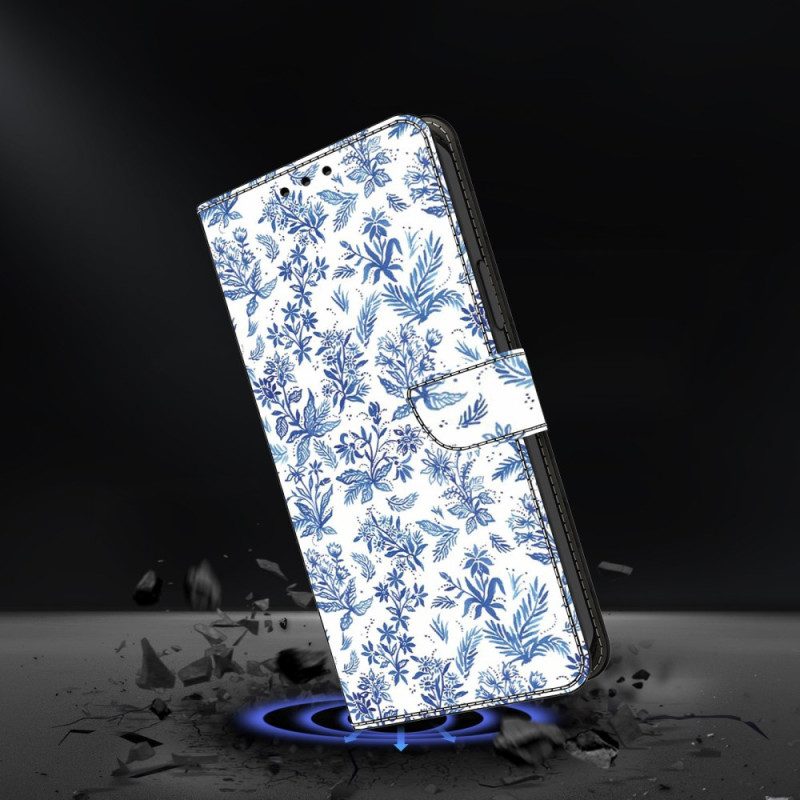 Fodral Samsung Galaxy S25 Fe Blå Blommor