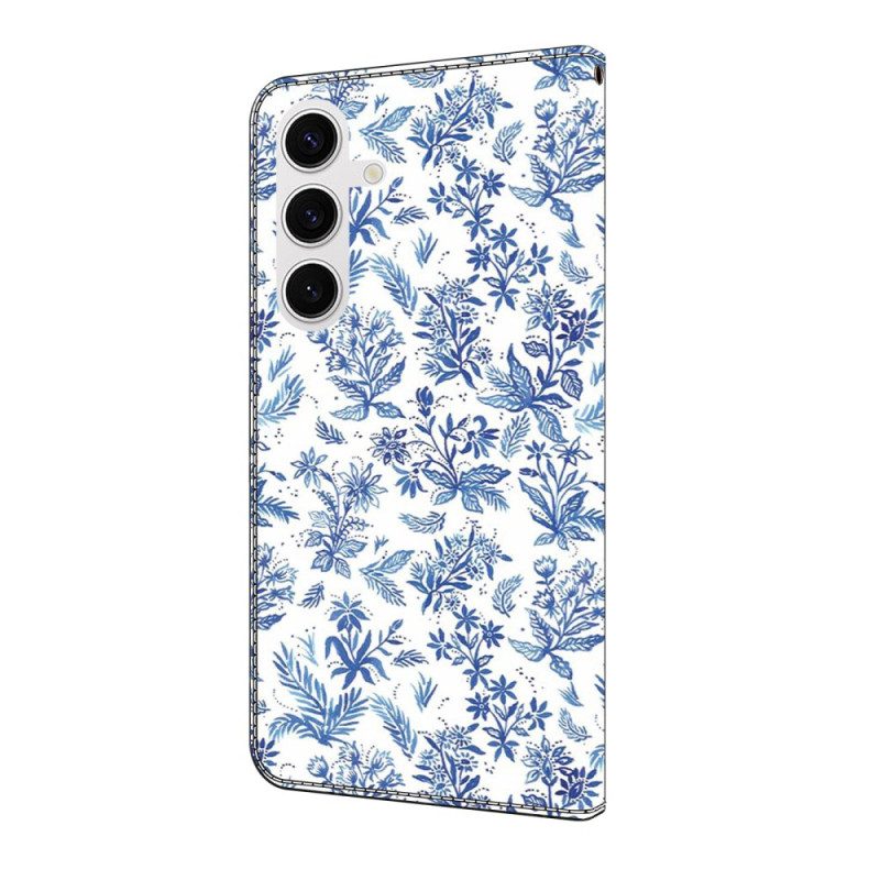 Fodral Samsung Galaxy S25 Fe Blå Blommor