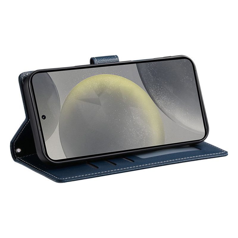 Fodral Samsung Galaxy S25 Fe Enfärgat Lädereffekt
