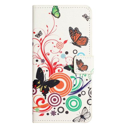 Fodral Samsung Galaxy S25 Fe Fjärilar På Vit Bakgrund