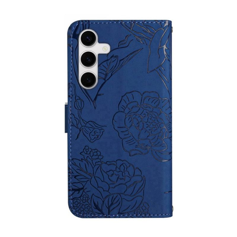 Fodral Samsung Galaxy S25 Fe Fjärilsmönstrad Rem