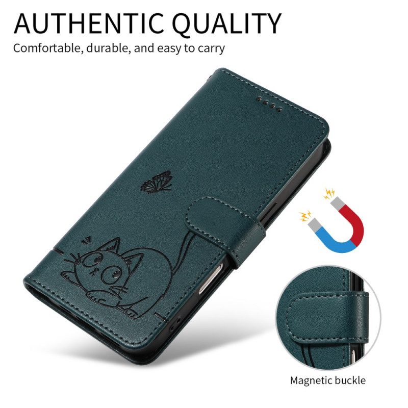 Fodral Samsung Galaxy S25 Fe Katttryck Med Rem