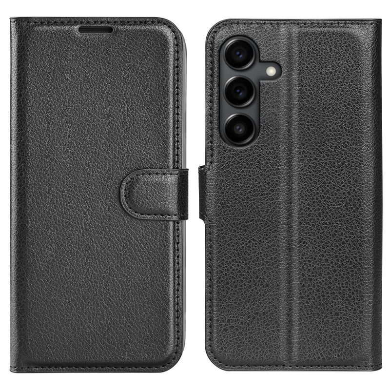 Fodral Samsung Galaxy S25 Fe Litchi-imitationsläder