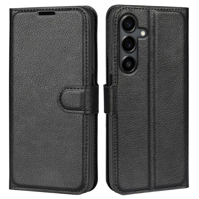 Fodral Samsung Galaxy S25 Fe Litchi-imitationsläder