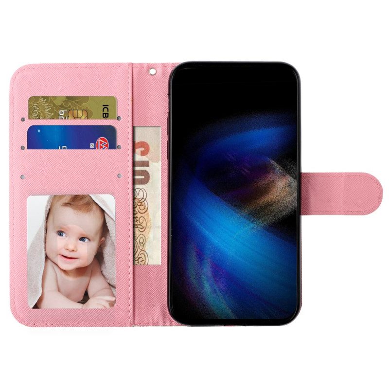 Fodral Samsung Galaxy S25 Fe Rosor Med Snodd