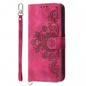 Fodral Samsung Galaxy S25 Fe Spetstryck Med Rem Och Axelrem