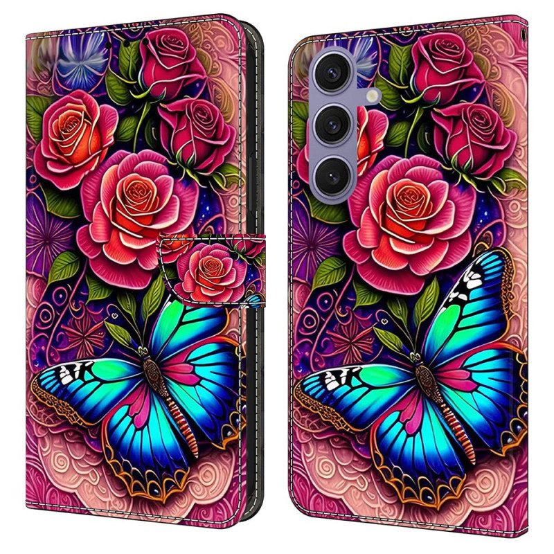 Fodral Samsung Galaxy S25 Plus 5g Blåaktig Fjäril