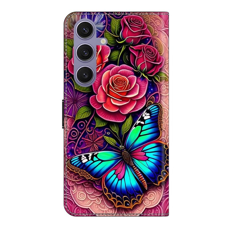 Fodral Samsung Galaxy S25 Plus 5g Blåaktig Fjäril