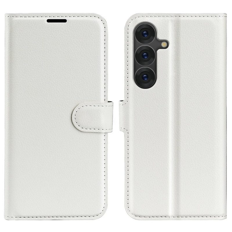 Fodral Samsung Galaxy S25 Plus 5g Klassisk Litchi-imitationsläder