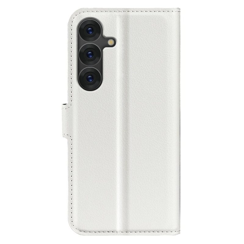 Fodral Samsung Galaxy S25 Plus 5g Klassisk Litchi-imitationsläder