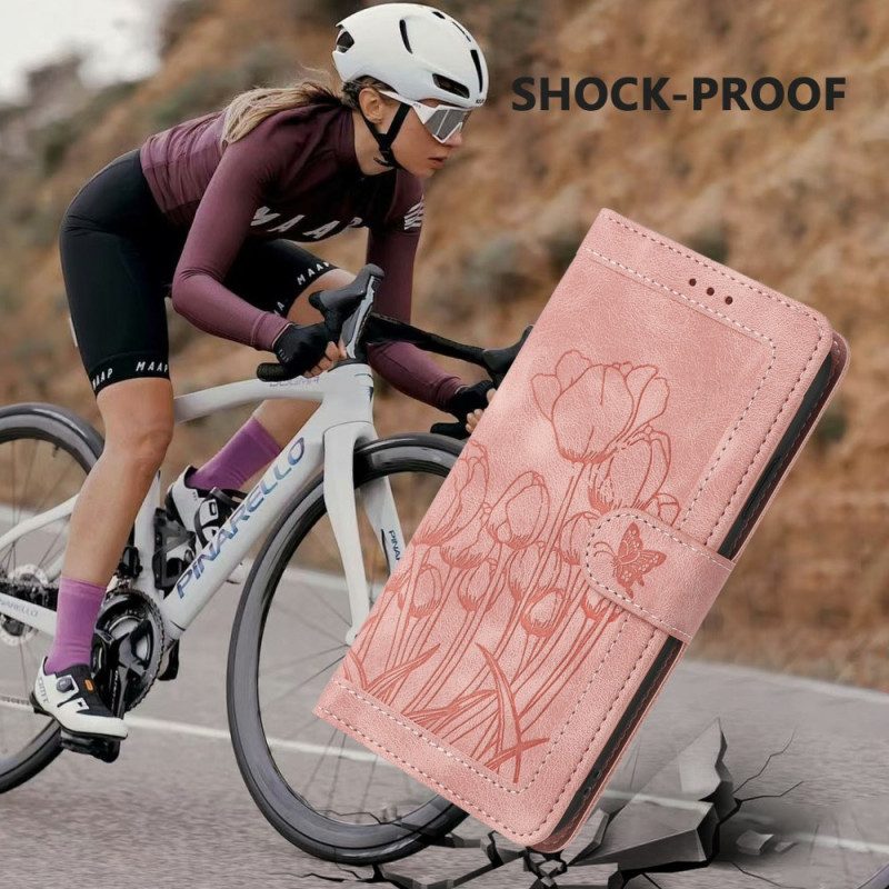 Fodral Samsung Galaxy S25 Ultra 5g Blommig Lädereffekt