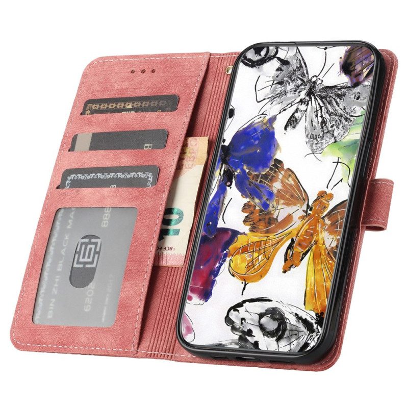 Fodral Samsung Galaxy S25 Ultra 5g Fjärilar I Mockaeffekt