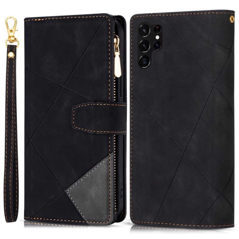 Fodral Samsung Galaxy S25 Ultra 5g Geometrisk Stil Med Mockaeffekt