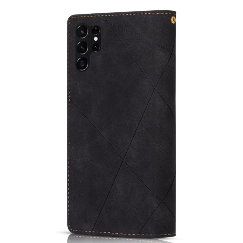 Fodral Samsung Galaxy S25 Ultra 5g Geometrisk Stil Med Mockaeffekt