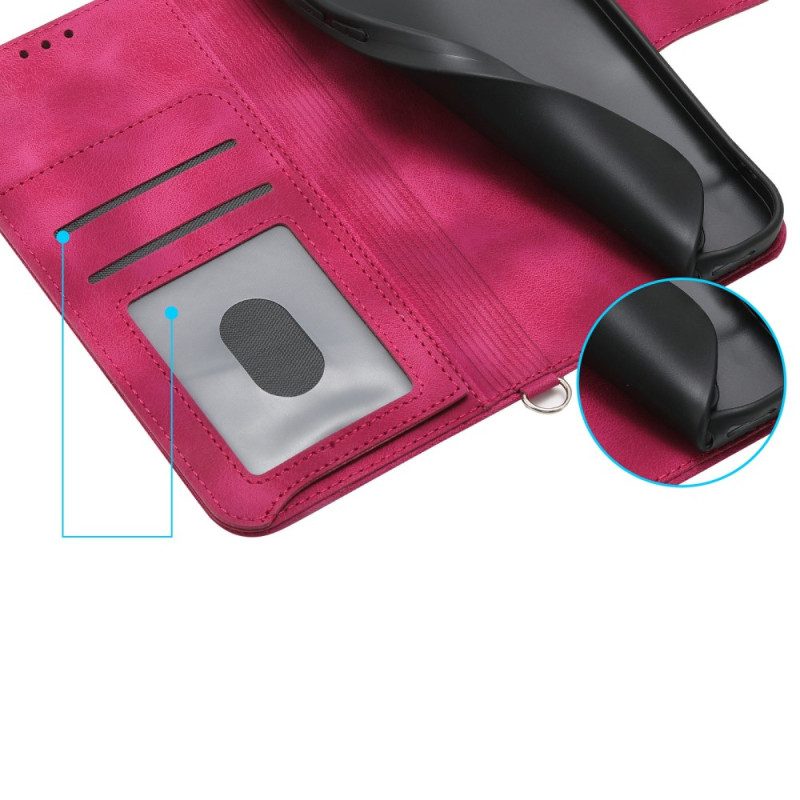 Fodral Samsung Galaxy S26 Blommönster Med Mockaeffekt Och Remmar