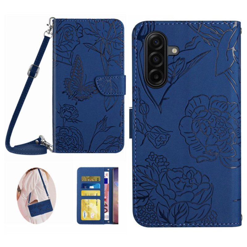 Fodral Samsung Galaxy S26 Fjärilstryck Med Axelrem