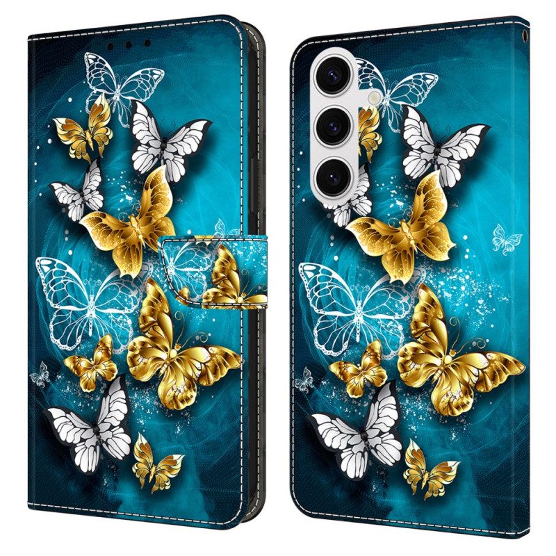 Fodral Samsung Galaxy S26 Plus Guldfjäril På Grönt