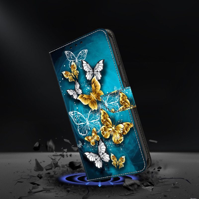 Fodral Samsung Galaxy S26 Plus Guldfjäril På Grönt