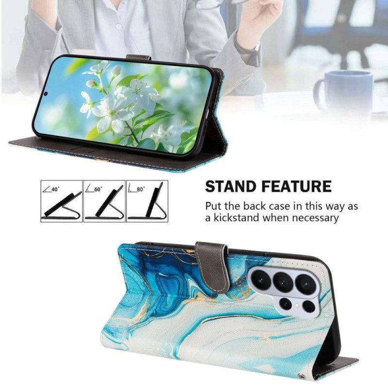 Fodral Samsung Galaxy S26 Ultra Blå Marmoreffekt