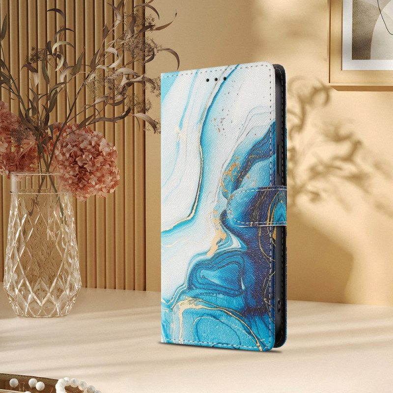 Fodral Samsung Galaxy S26 Ultra Blå Marmoreffekt