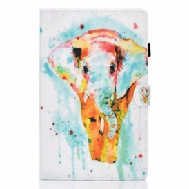 Fodral Samsung Galaxy Tab A8 (2021) Akvarell Elefant