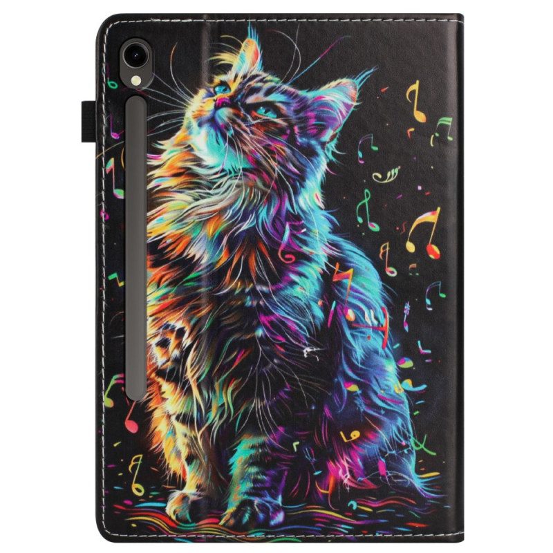 Fodral Samsung Galaxy Tab S10 Fe Musikalisk Katt