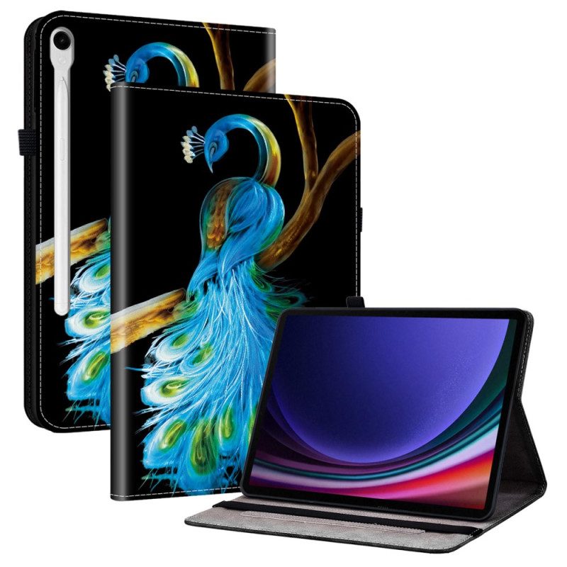Fodral Samsung Galaxy Tab S10 Fe Påfågeldesign