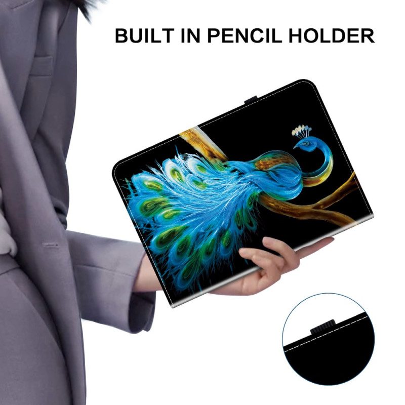 Fodral Samsung Galaxy Tab S10 Fe Påfågeldesign