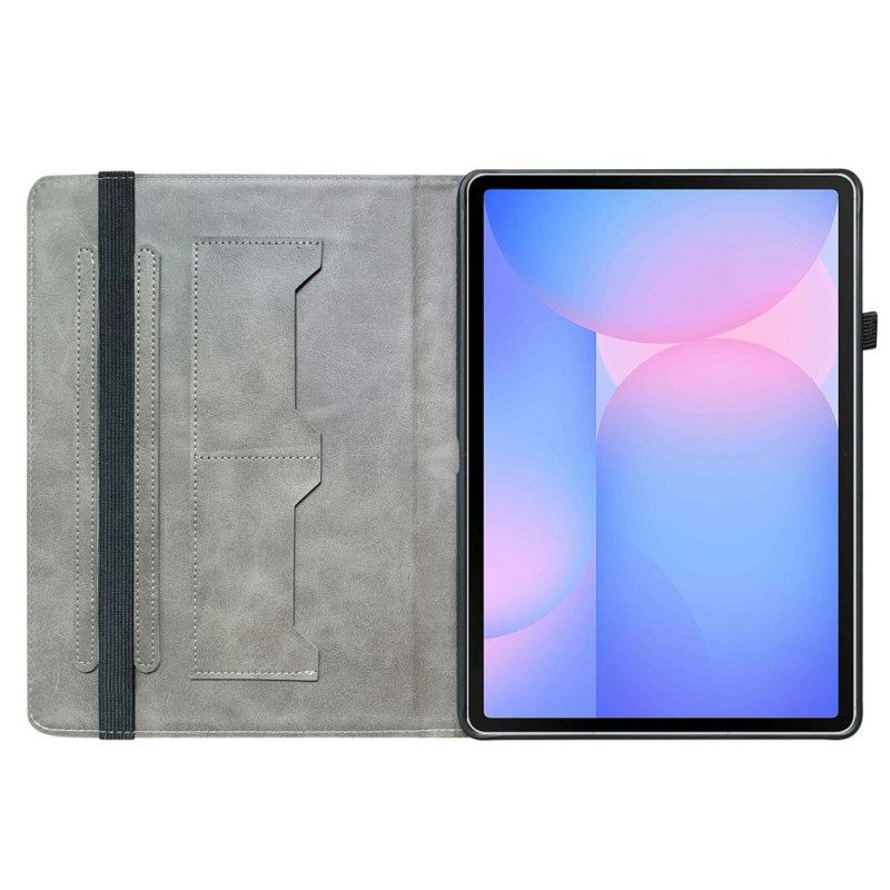 Fodral Samsung Galaxy Tab S10 Fe Plus Elegant Svart Rosskydd