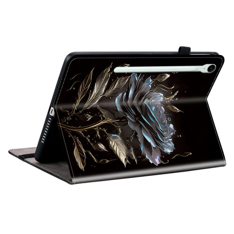 Fodral Samsung Galaxy Tab S10 Fe Plus Elegant Svart Rosskydd