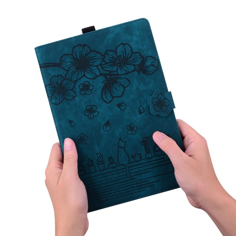 Fodral Samsung Galaxy Tab S10 Fe Plus Kattmotiv