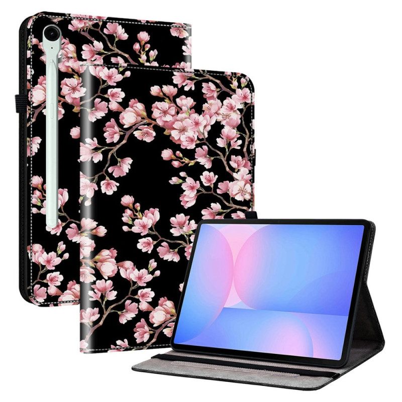 Fodral Samsung Galaxy Tab S10 Fe Plus Plommonblommor