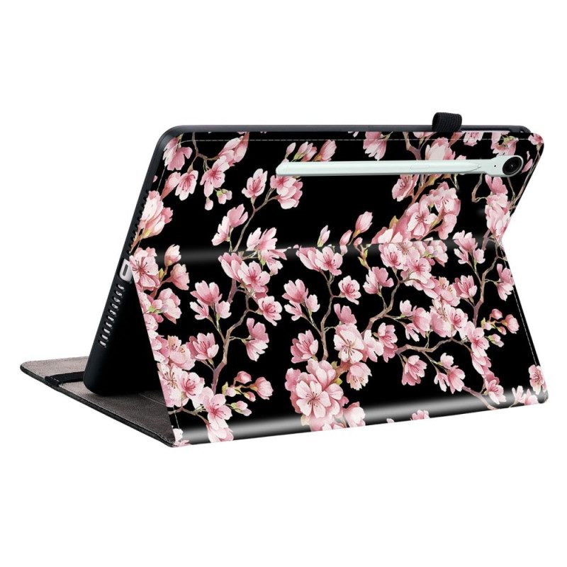 Fodral Samsung Galaxy Tab S10 Fe Plus Plommonblommor