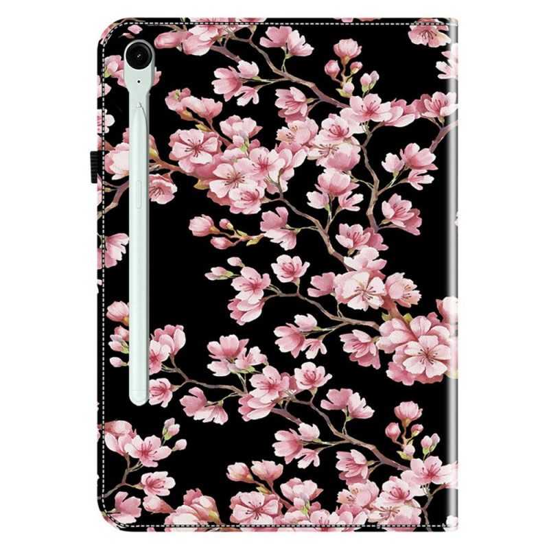 Fodral Samsung Galaxy Tab S10 Fe Plus Plommonblommor