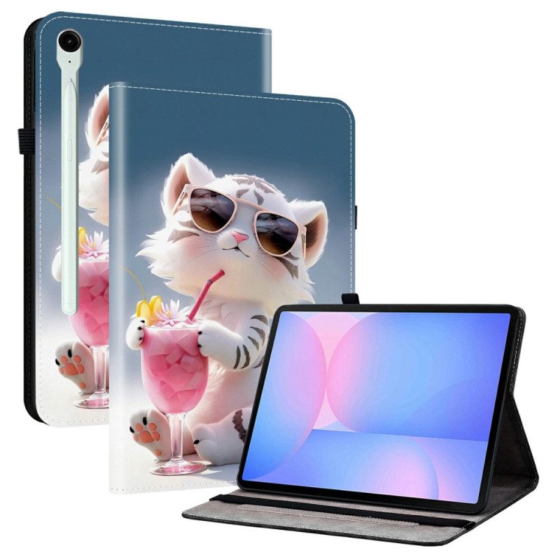Fodral Samsung Galaxy Tab S10 Fe Plus Tecknad Tiger