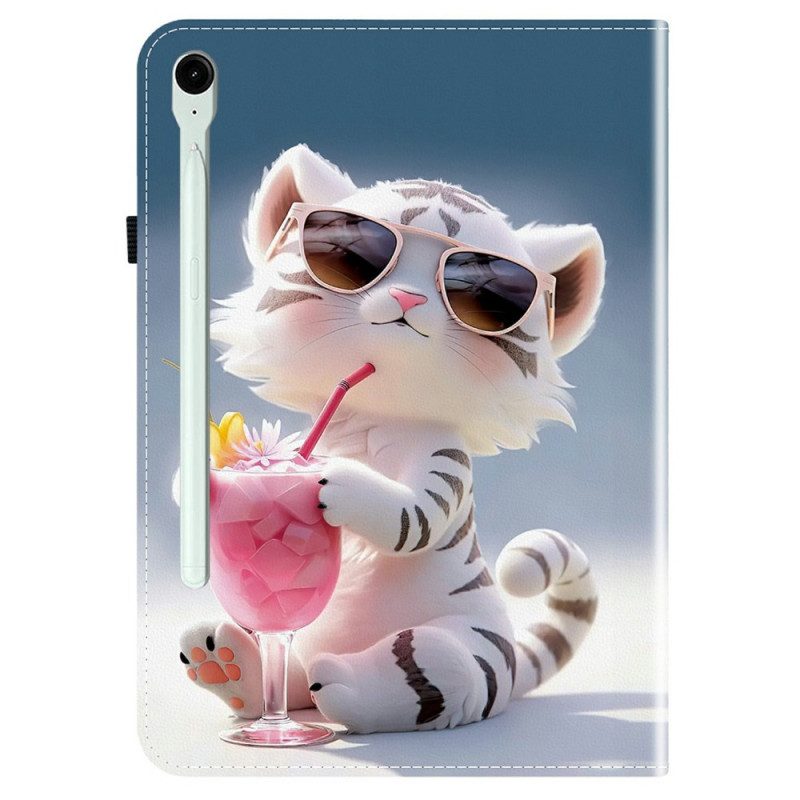 Fodral Samsung Galaxy Tab S10 Fe Plus Tecknad Tiger