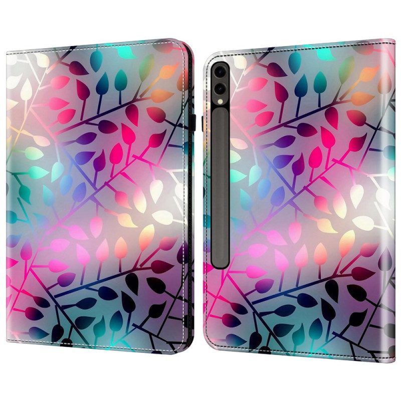 Fodral Samsung Galaxy Tab S10 Plus Färgglada Löv