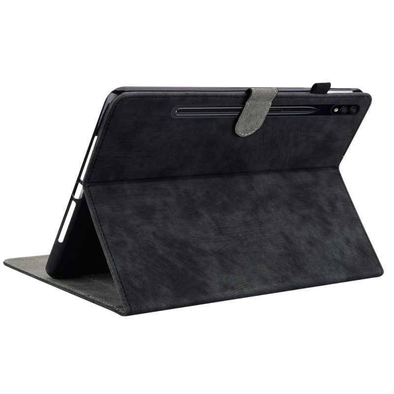 Fodral Samsung Galaxy Tab S10 Plus Liten Tiger Med Mockaeffekt
