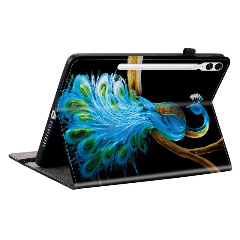 Fodral Samsung Galaxy Tab S10 Plus Påfågelmönster