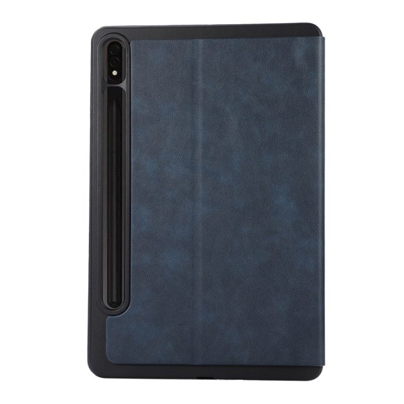 Fodral Samsung Galaxy Tab S10 Plus Pekpennahållare Med Mockaeffekt