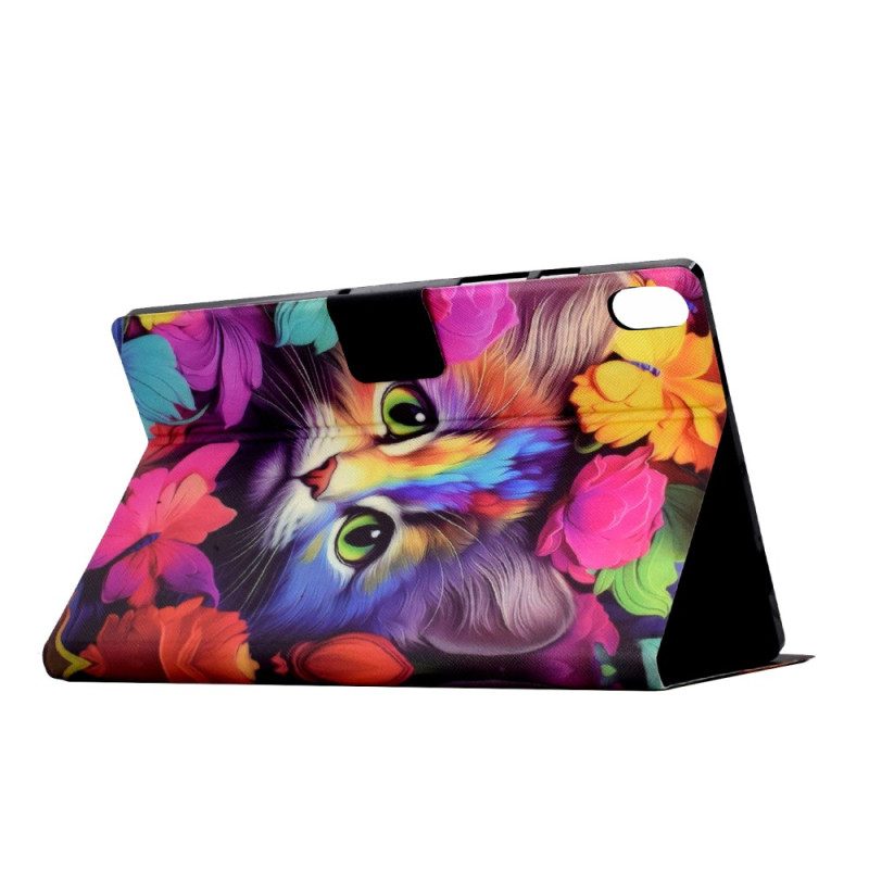 Fodral Samsung Galaxy Tab S11 Färgglad Katt