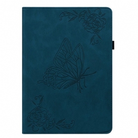 Fodral Samsung Galaxy Tab S11 Fjäril Med Mockaeffekt