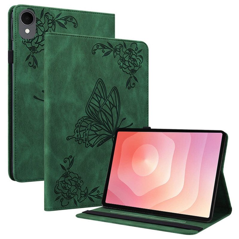 Fodral Samsung Galaxy Tab S11 Fjäril Med Mockaeffekt