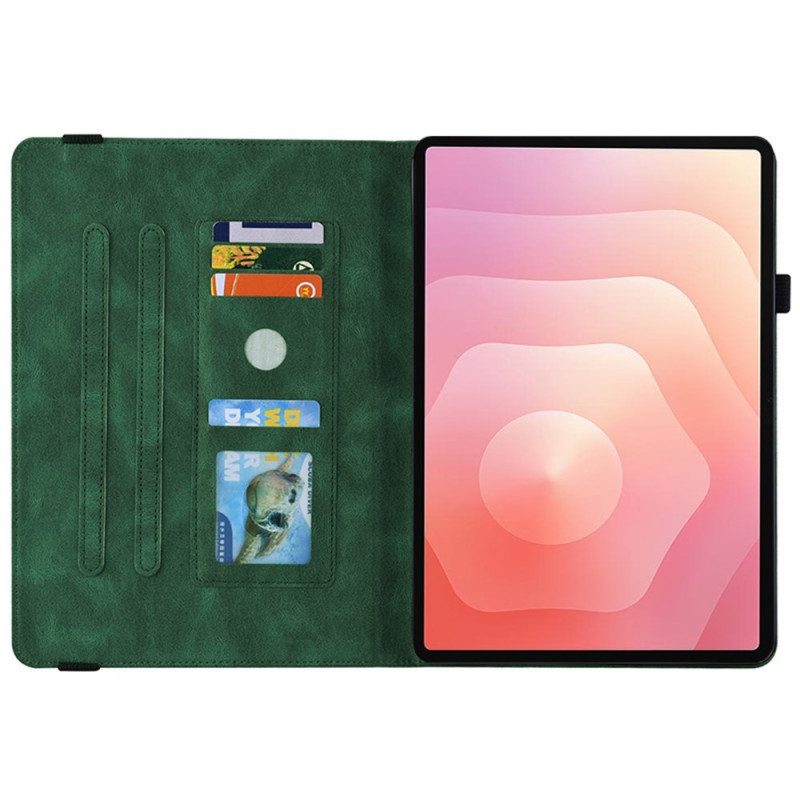 Fodral Samsung Galaxy Tab S11 Fjäril Med Mockaeffekt