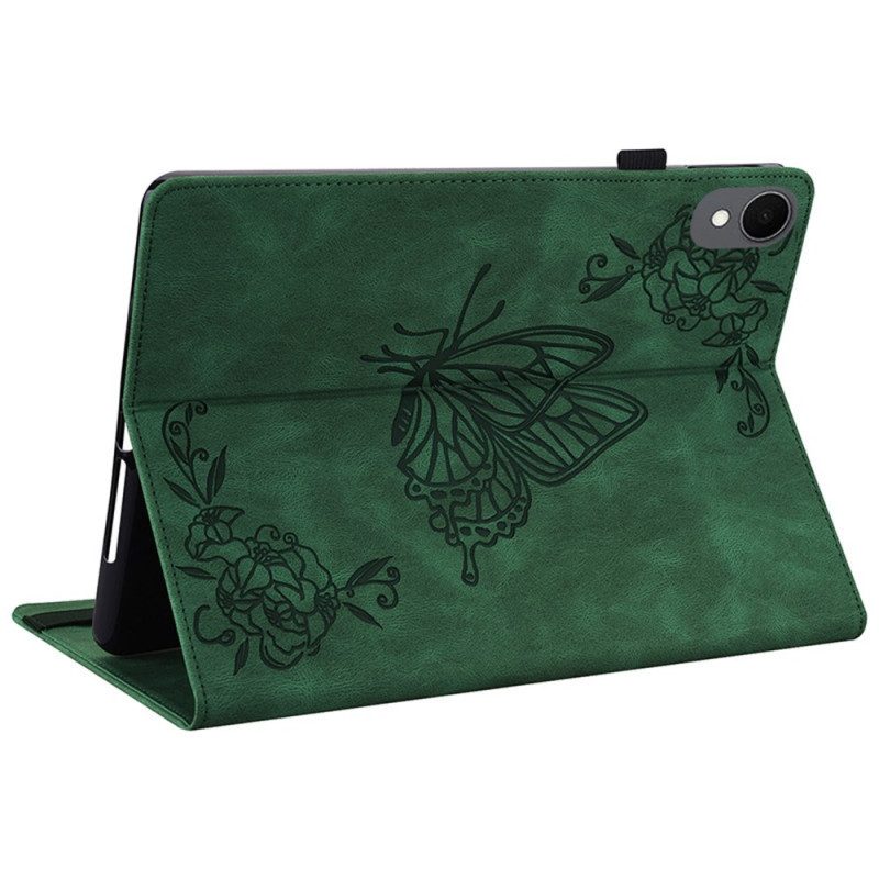 Fodral Samsung Galaxy Tab S11 Fjäril Med Mockaeffekt