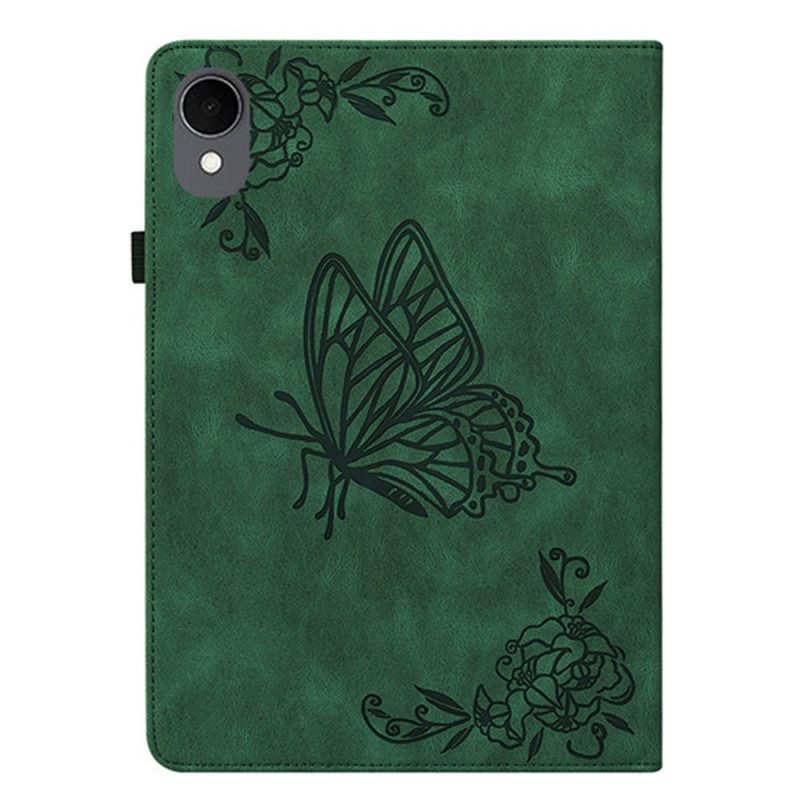Fodral Samsung Galaxy Tab S11 Fjäril Med Mockaeffekt